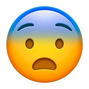 😨 Emoji Cara Asustada en Apple iOS 13.2.