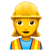 Emoji 👷‍♀️ Operaia Edile su Apple iOS 13.2.