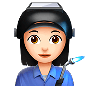 👩🏻‍🏭 Emoji Operaria: Tono De Piel Claro en Apple iOS 13.2.