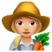 Emoji 👩🏼‍🌾 Contadina: Carnagione Abbastanza Chiara su Apple iOS 13.2.