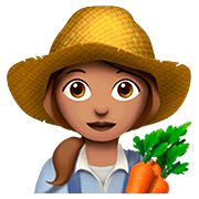 Emoji 👩🏽‍🌾 Contadina: Carnagione Olivastra su Apple iOS 13.2.