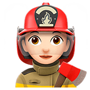 Émoji 👩🏻‍🚒 Pompier Femme : Peau Claire sur Apple iOS 13.2.