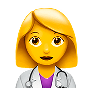 👩‍⚕️ Emoji Profesional Sanitario Mujer en Apple iOS 13.2.