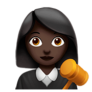 Emoji 👩🏿‍⚖️ Giudice Donna: Carnagione Scura su Apple iOS 13.2.