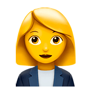 Emoji 👩‍💼 Impiegata su Apple iOS 13.2.