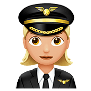 Émoji 👩🏼‍✈️ Pilote Femme : Peau Moyennement Claire sur Apple iOS 13.2.