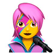 Emoji 👩‍🎤 Cantante Donna su Apple iOS 13.2.