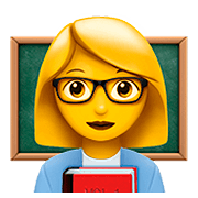 Emoji 👩‍🏫 Professoressa su Apple iOS 13.2.