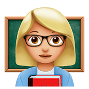 👩🏼‍🏫 Emoji Profesora: Tono De Piel Claro Medio en Apple iOS 13.2.
