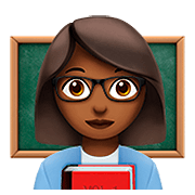 👩🏾‍🏫 Emoji Lehrerin: mitteldunkle Hautfarbe Apple iOS 13.2.