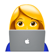 Emoji 👩‍💻 Tecnologa su Apple iOS 13.2.