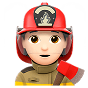 🧑🏻‍🚒 Emoji Feuerwehrmann/-frau: helle Hautfarbe Apple iOS 13.2.