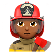 🧑🏾‍🚒 Emoji Feuerwehrmann/-frau: mitteldunkle Hautfarbe Apple iOS 13.2.
