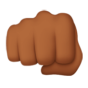 👊🏾 Emoji Soco: Pele Morena Escura na Apple iOS 13.2.
