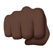 👊🏿 Emoji geballte Faust: dunkle Hautfarbe Apple iOS 13.2.