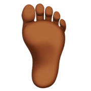 🦶🏾 Emoji Fuß: mitteldunkle Hautfarbe Apple iOS 13.2.