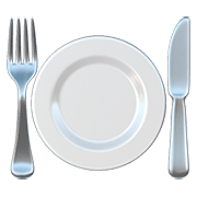 🍽️ Emoji Teller mit Messer und Gabel Apple iOS 13.2.