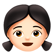 Emoji 👧🏻 Bambina: Carnagione Chiara su Apple iOS 13.2.