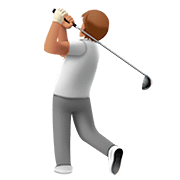 Emoji 🏌🏽 Persona Che Gioca A Golf: Carnagione Olivastra su Apple iOS 13.2.