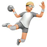 🤾🏼 Emoji Handballspieler(in): mittelhelle Hautfarbe Apple iOS 13.2.