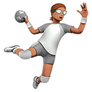 🤾🏽 Emoji Handballspieler(in): mittlere Hautfarbe Apple iOS 13.2.
