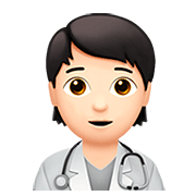 🧑🏻‍⚕️ Emoji Profesional Sanitario: Tono De Piel Claro en Apple iOS 13.2.