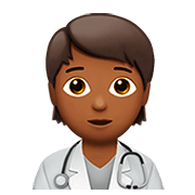 Emoji 🧑🏾‍⚕️ Persona Che Lavora Nella Sanità: Carnagione Abbastanza Scura su Apple iOS 13.2.
