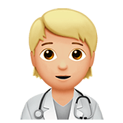 🧑🏼‍⚕️ Emoji Profesional Sanitario: Tono De Piel Claro Medio en Apple iOS 13.2.