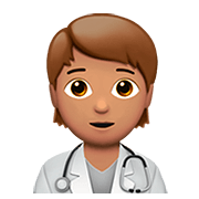 🧑🏽‍⚕️ Emoji Profesional Sanitario: Tono De Piel Medio en Apple iOS 13.2.