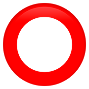 ⭕ Emoji Círculo Rojo Hueco en Apple iOS 13.2.