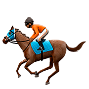 🏇🏾 Emoji Corrida De Cavalos: Pele Morena Escura na Apple iOS 13.2.