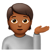 Emoji 💁🏾 Persona Al Punto Informazioni: Carnagione Abbastanza Scura su Apple iOS 13.2.