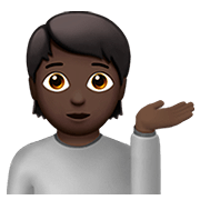 Emoji 💁🏿 Persona Al Punto Informazioni: Carnagione Scura su Apple iOS 13.2.