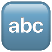 Emoji 🔤 Pulsante Con Lettere Latine su Apple iOS 13.2.
