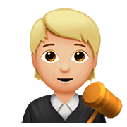 🧑🏼‍⚖️ Emoji Juiz No Tribunal: Pele Morena Clara na Apple iOS 13.2.