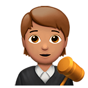 🧑🏽‍⚖️ Emoji Juez: Tono De Piel Medio en Apple iOS 13.2.