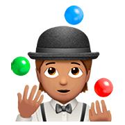 Emoji 🤹🏽 Persona Che Fa Giocoleria: Carnagione Olivastra su Apple iOS 13.2.