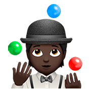 Émoji 🤹🏿 Personne Qui Jongle : Peau Foncée sur Apple iOS 13.2.