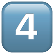 Emoji 4️⃣ Tasto: 4 su Apple iOS 13.2.