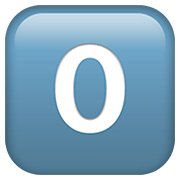0️⃣ Emoji Tecla: 0 na Apple iOS 13.2.