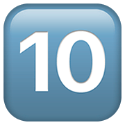 Emoji 🔟 Tasto: 10 su Apple iOS 13.2.