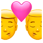 👨‍❤️‍💋‍👨 Emoji sich küssendes Paar: Mann, Mann Apple iOS 13.2.