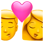 👩‍❤️‍💋‍👨 Emoji Beso: Mujer Y Hombre en Apple iOS 13.2.