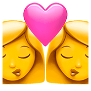 Emoji 👩‍❤️‍💋‍👩 Bacio Tra Coppia: Donna E Donna su Apple iOS 13.2.