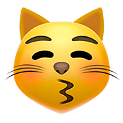 Émoji 😽 Chat Qui Fait Un Bisou sur Apple iOS 13.2.