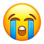 Emoji 😭 Faccina Disperata su Apple iOS 13.2.