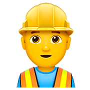 Emoji 👷‍♂️ Operaio Edile Uomo su Apple iOS 13.2.