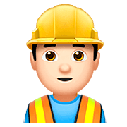 👷🏻‍♂️ Emoji Obrero Hombre: Tono De Piel Claro en Apple iOS 13.2.