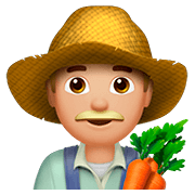 Emoji 👨🏼‍🌾 Contadino: Carnagione Abbastanza Chiara su Apple iOS 13.2.