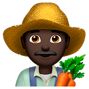 Emoji 👨🏿‍🌾 Contadino: Carnagione Scura su Apple iOS 13.2.